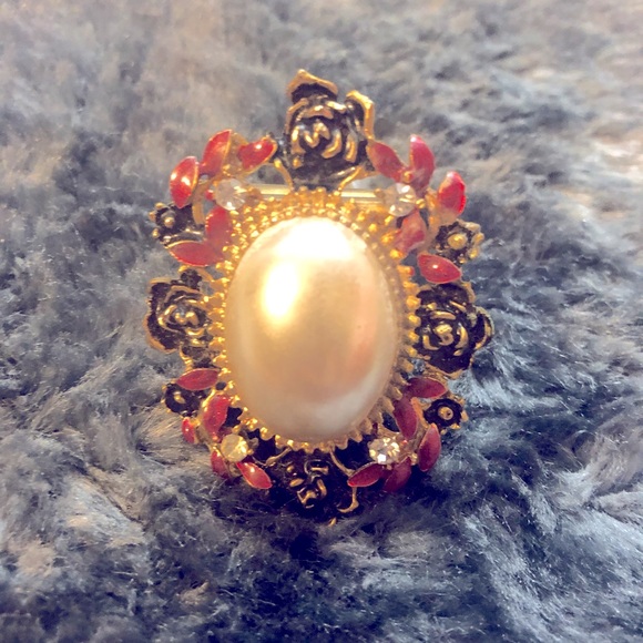 Scarf Clip - Pearl+Roses Design NEW - Picture 3 of 4